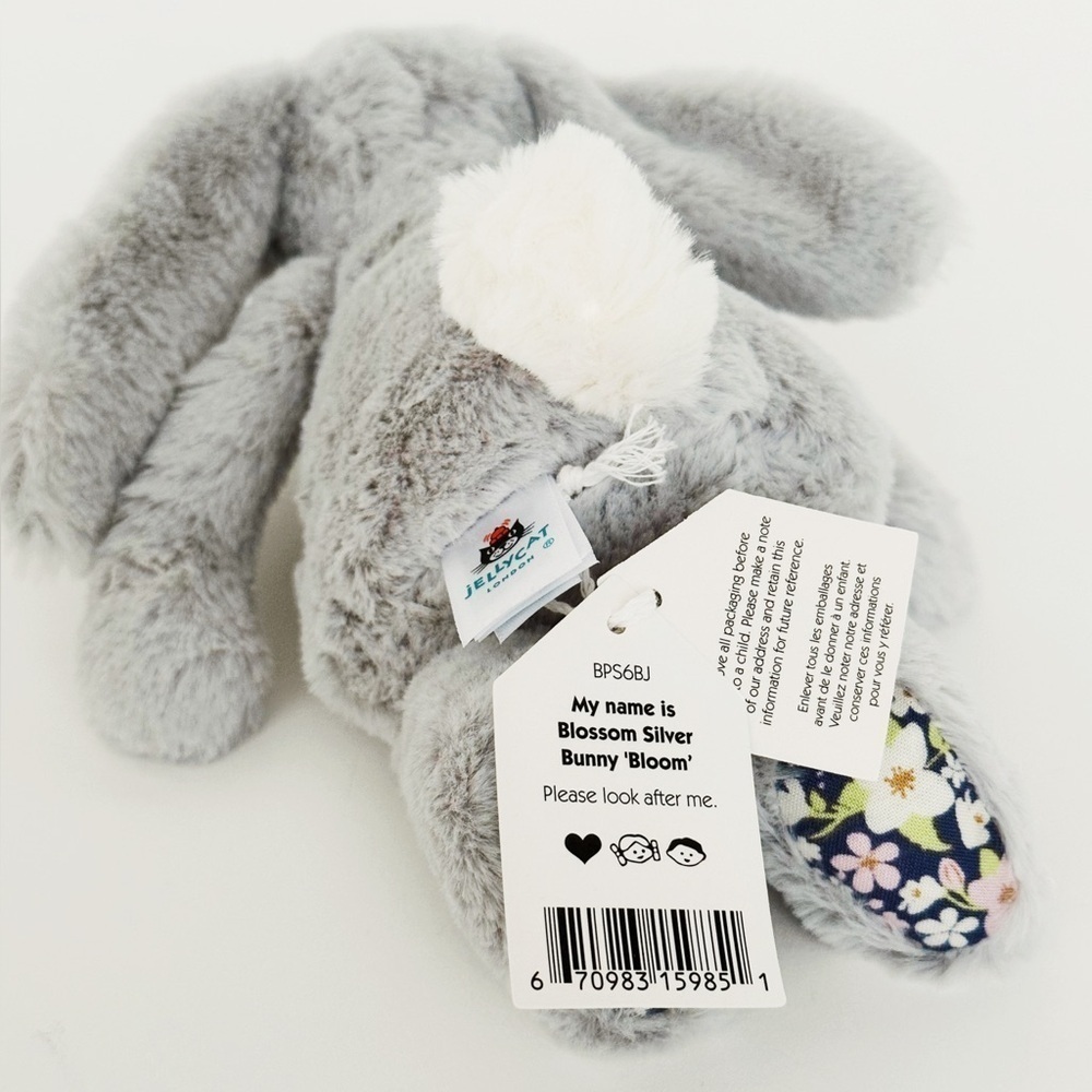 NWT Jellycat Blossom Silver Bunny 'Bloom' Small - Picture 4 of 12